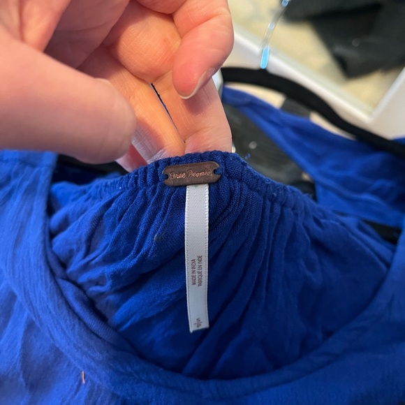 Free People cobalt blue dress with embroidery - Picture 4 of 4